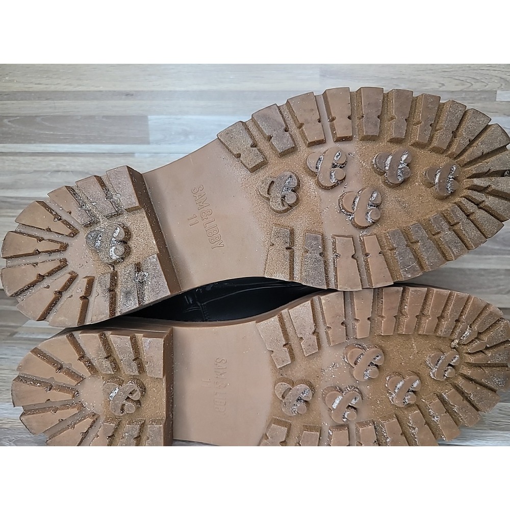 Sam & Libby Samantha Embellished Combat Boots Chunky Goth Y2K Women's Size 11 - Picture 10 of 14